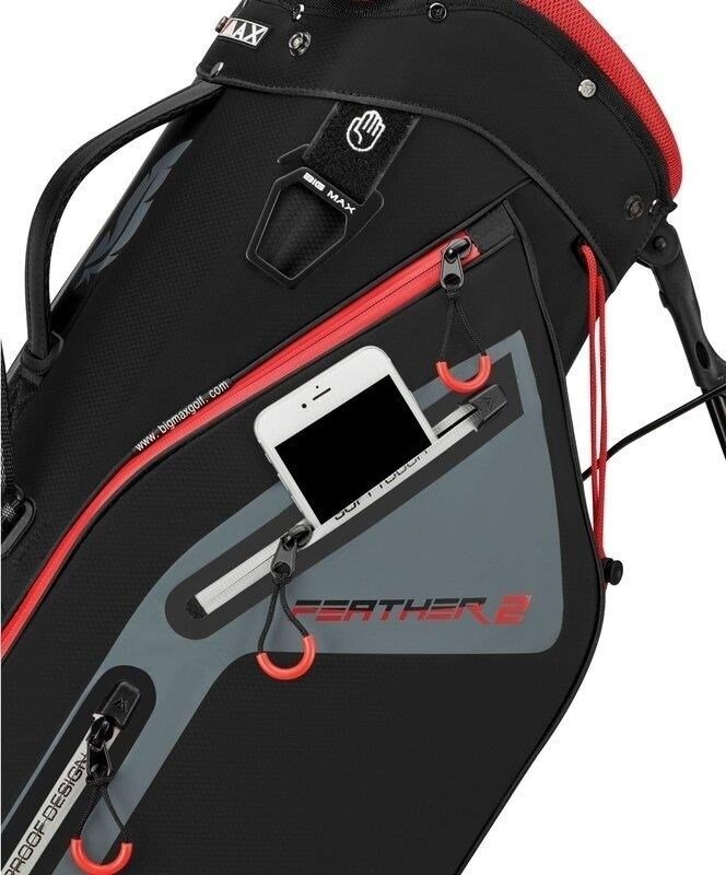 Big Max Dri Lite Feather 2 stand bag, noir/rouge