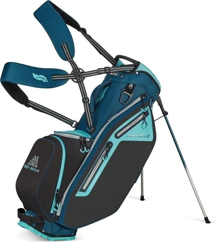 Big Max Dri Lite Feather 2 sac de golf à trépied, steel blue/petrol/aquatic awe