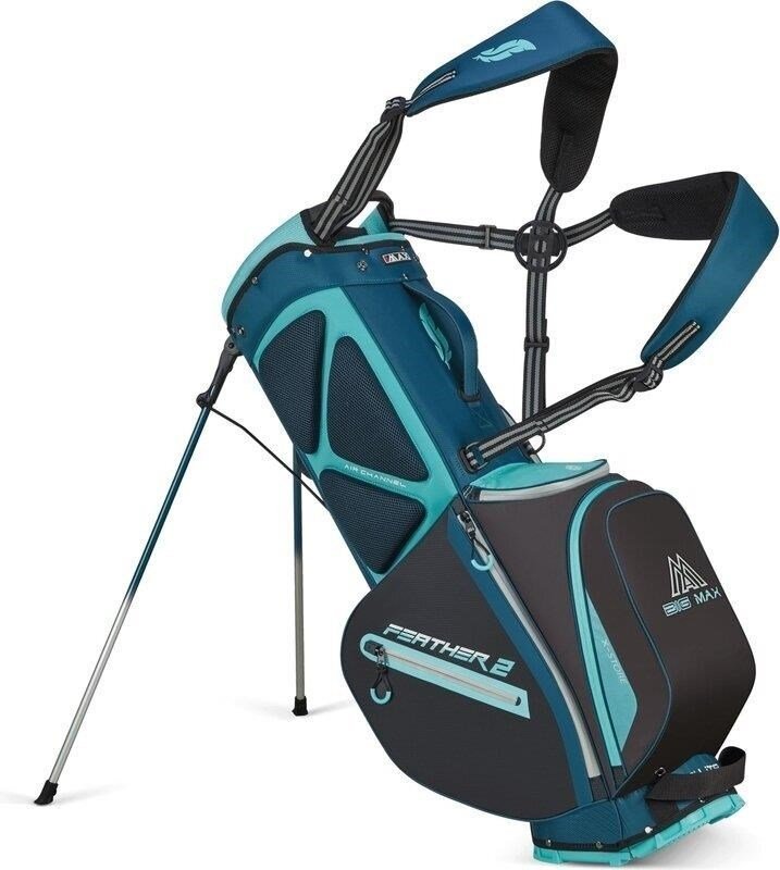 Big Max Dri Lite Feather 2 sac de golf à trépied, steel blue/petrol/aquatic awe
