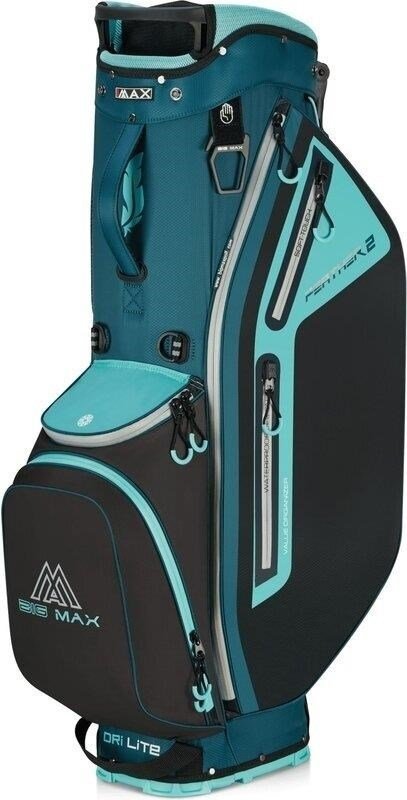 Big Max Dri Lite Feather 2 sac de golf à trépied, steel blue/petrol/aquatic awe