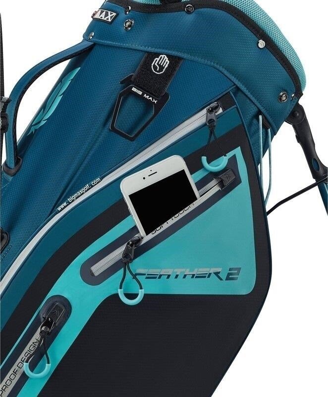 Big Max Dri Lite Feather 2 sac de golf à trépied, steel blue/petrol/aquatic awe