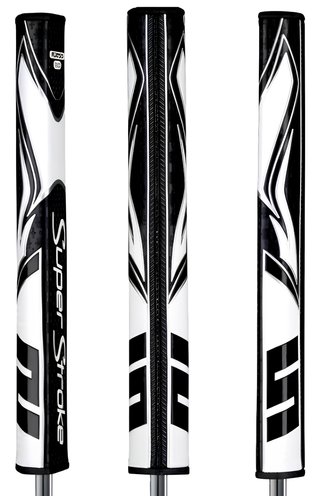 Super Stroke SuperStroke Zenergy Flatso 3.0 grip de putter, noir/blanc