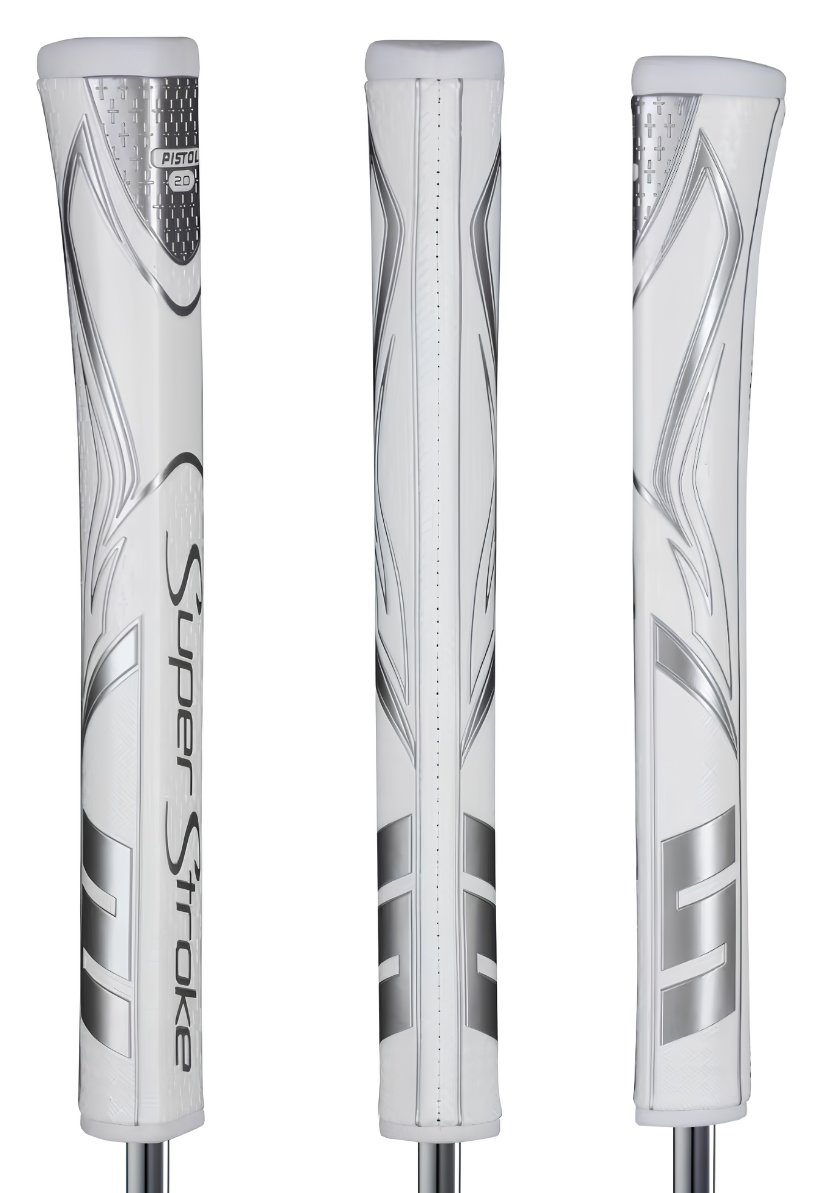 SuperStroke Zenergy Pistol GT 2.0 grip de putter, blanc/argent