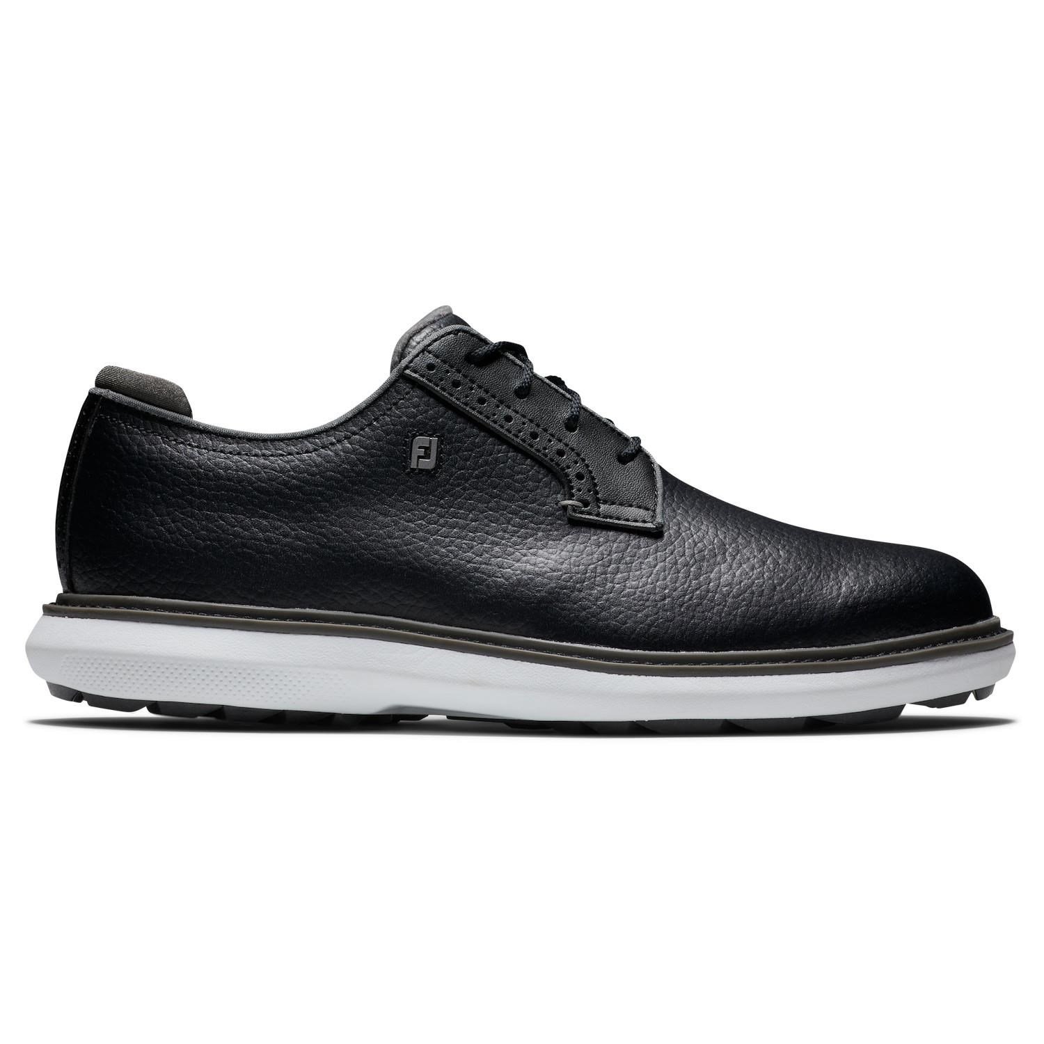 FootJoy Traditions Blucher chaussures de golf pour hommes, noir/gris/blanc blucher