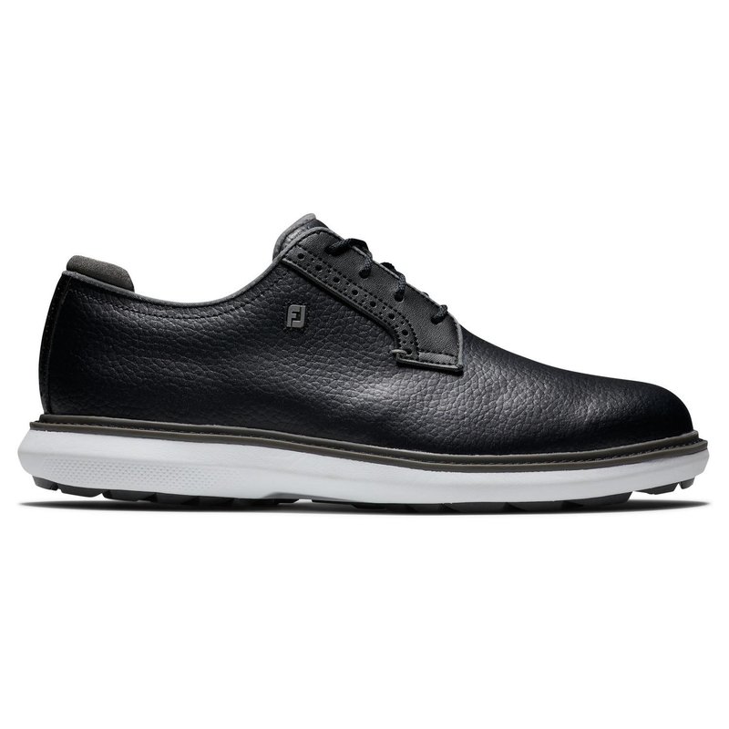 FootJoy Traditions Blucher chaussures de golf pour hommes, noir/gris/blanc blucher