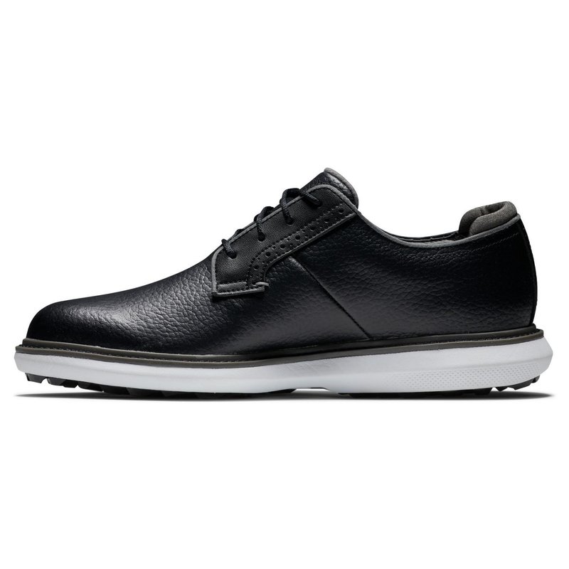 FootJoy Traditions Blucher chaussures de golf pour hommes, noir/gris/blanc blucher