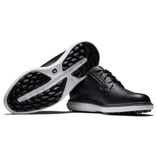 FootJoy Traditions Blucher chaussures de golf pour hommes, noir/gris/blanc blucher