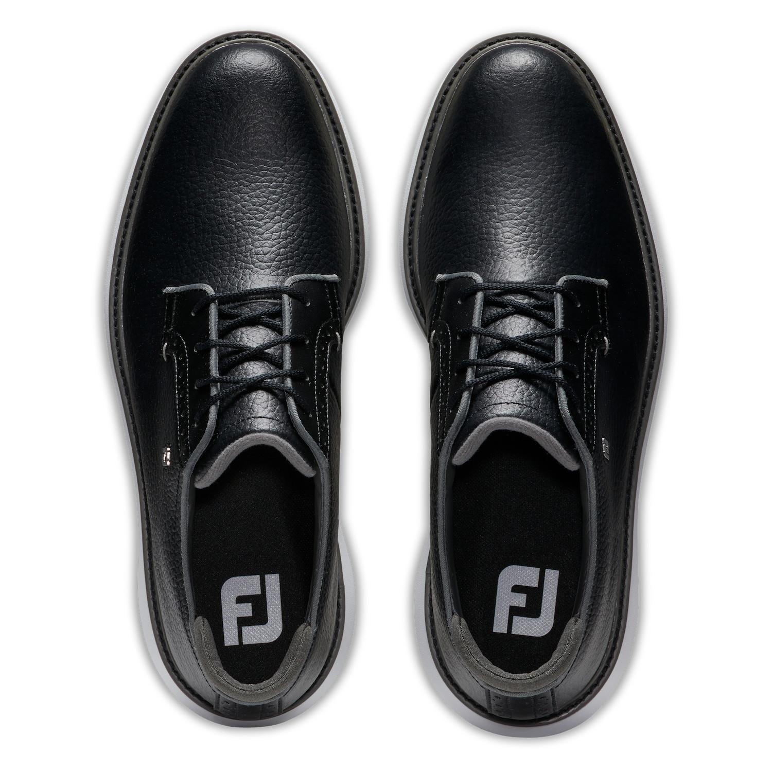 FootJoy Traditions Blucher chaussures de golf pour hommes, noir/gris/blanc blucher
