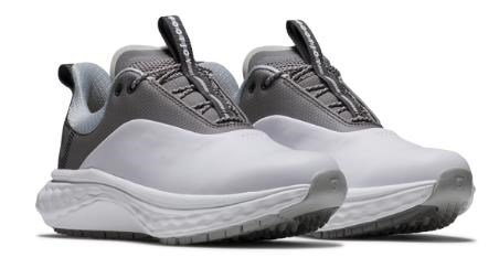 FootJoy Quantum Leather chaussures de golf femme, blanc/gris