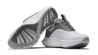 FootJoy Quantum Leather chaussures de golf femme, blanc/gris