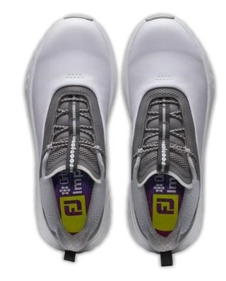 FootJoy Quantum Leather chaussures de golf femme, blanc/gris