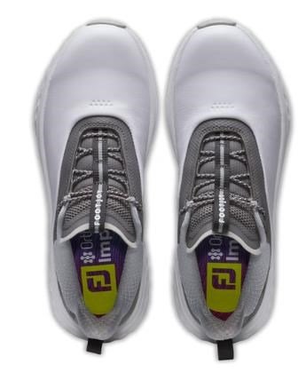 FootJoy Quantum Leather chaussures de golf femme, blanc/gris