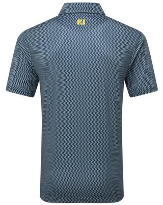 FootJoy Wiggle Print Lisle polo homme, marine/gris/blanc