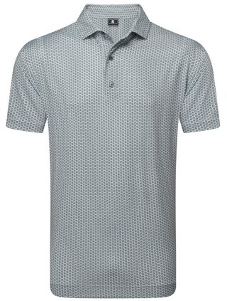 FootJoy Houndstooth Geo Lisle polo homme, gris