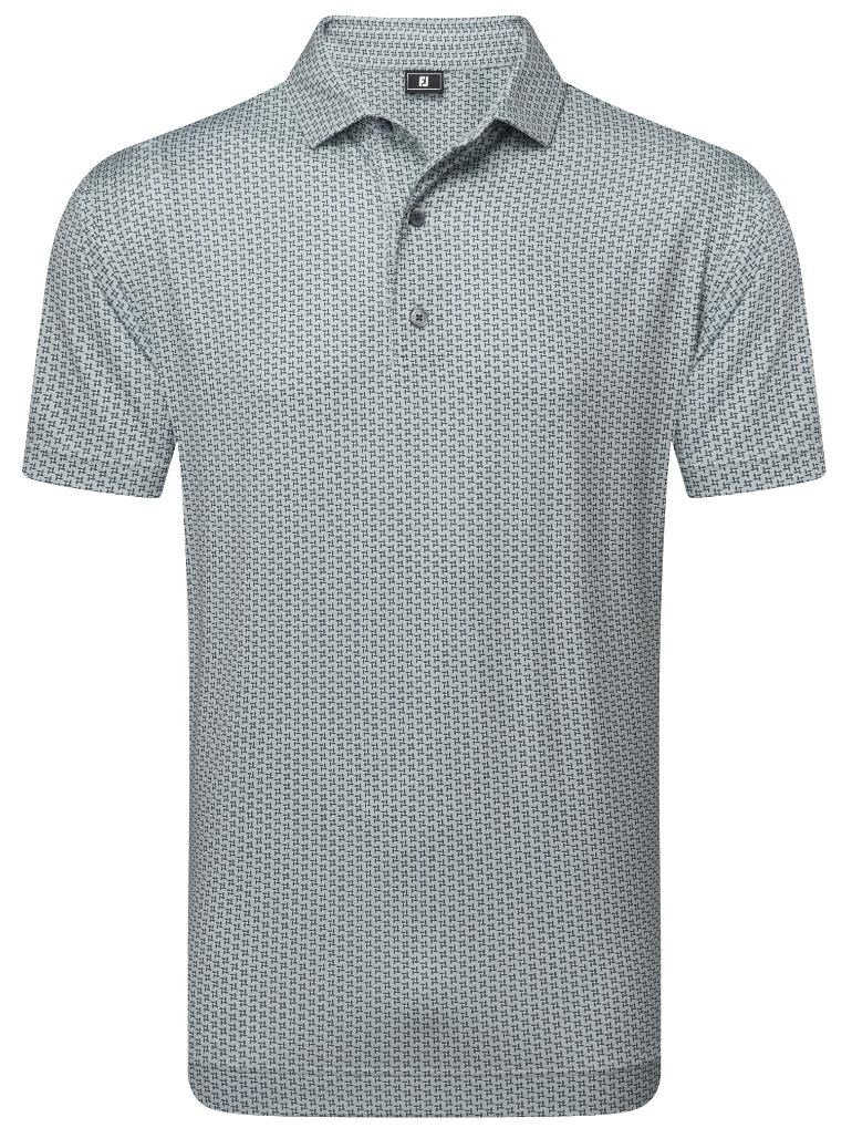 FootJoy Houndstooth Geo Lisle polo homme, gris