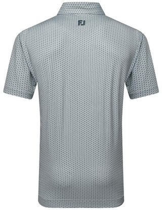 FootJoy Houndstooth Geo Lisle polo homme, gris
