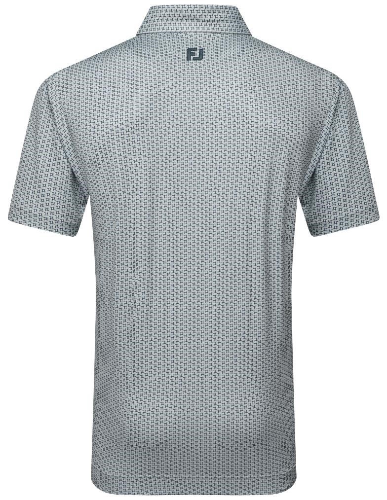 FootJoy Houndstooth Geo Lisle polo homme, gris