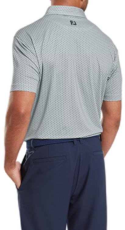 FootJoy Houndstooth Geo Lisle polo homme, gris