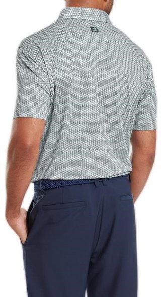 FootJoy Houndstooth Geo Lisle polo homme, gris