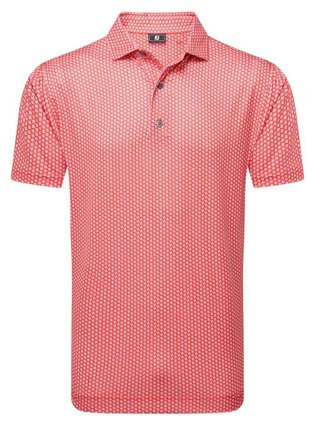 FootJoy Houndstooth Geo Lisle polo homme, hibiscus