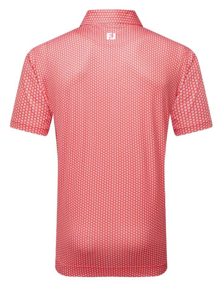 FootJoy Houndstooth Geo Lisle polo homme, hibiscus