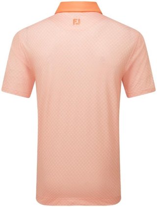 FootJoy Checker Print Lisle polo homme, orange/blanc