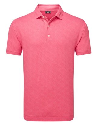 FootJoy Speckle Print Pique polo homme, pink lemonade