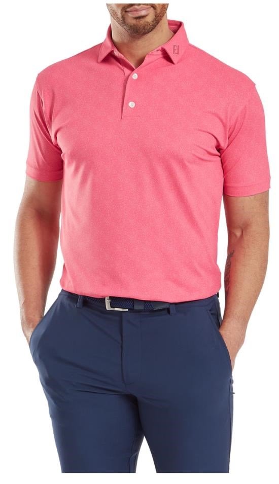 FootJoy Speckle Print Pique polo homme, pink lemonade