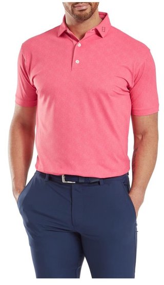 FootJoy Speckle Print Pique polo homme, pink lemonade