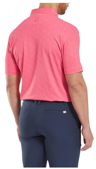 FootJoy Speckle Print Pique polo homme, pink lemonade