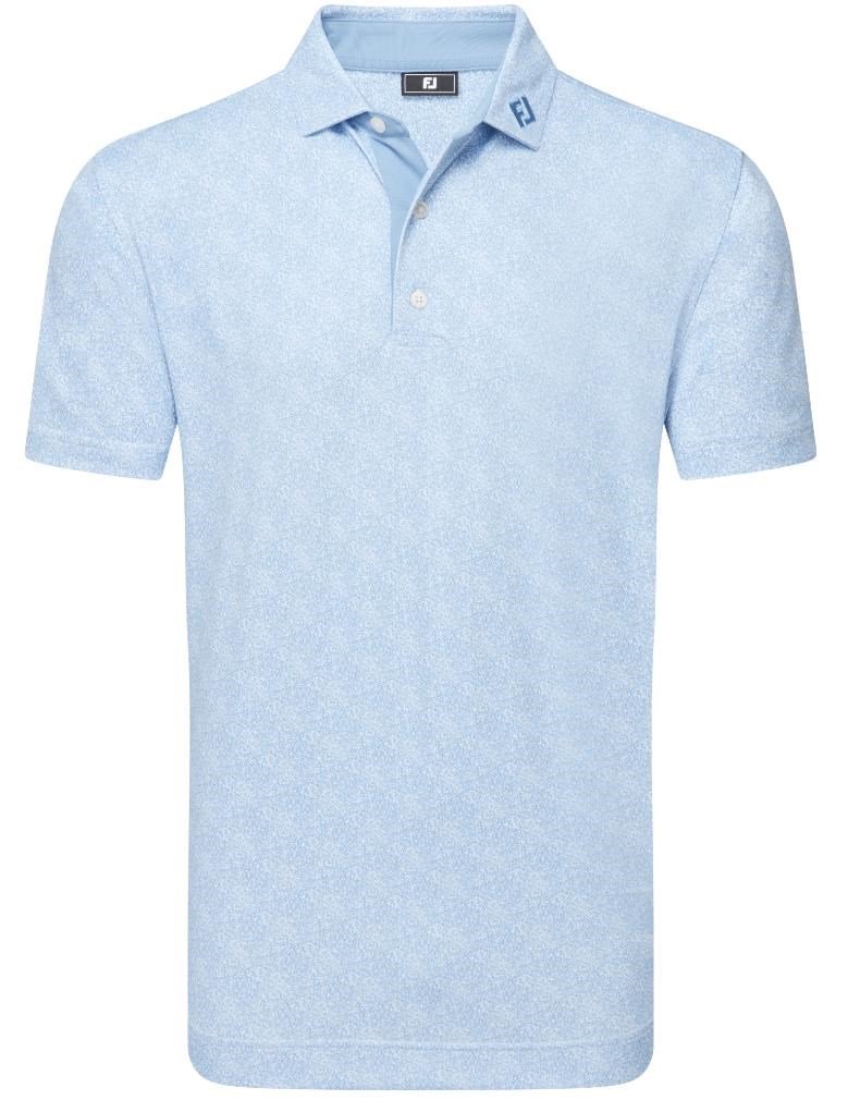 FootJoy Speckle Print Pique polo homme, blue jay/white