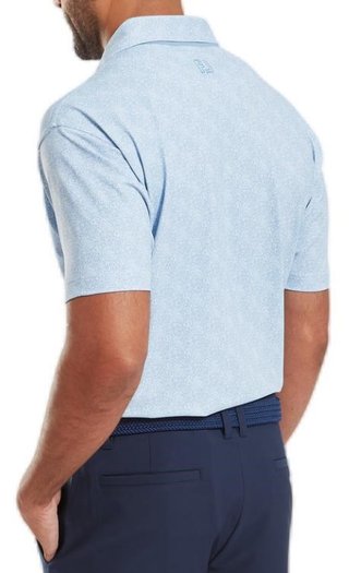 FootJoy Speckle Print Pique polo homme, blue jay/white