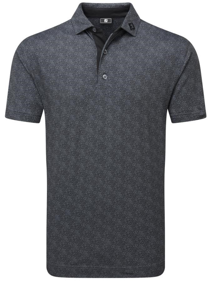 FootJoy Speckle Print Pique polo homme, noir/flint