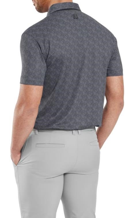 FootJoy Speckle Print Pique polo homme, noir/flint