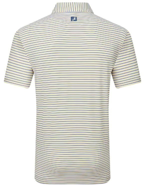 FootJoy Balance Stripe Lisle polo homme, blue jay/white/pistachio/orange