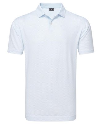 FootJoy Irongate Print Lisle polo homme, white/skyway