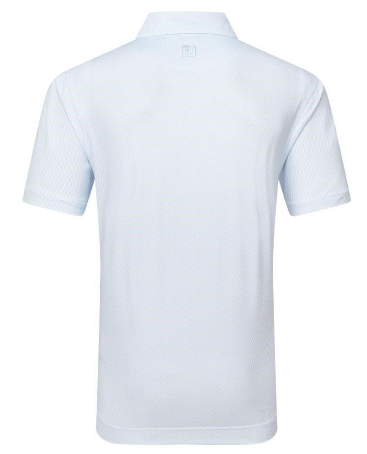 FootJoy Irongate Print Lisle polo homme, white/skyway