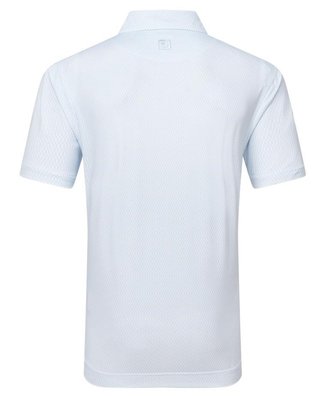 FootJoy Irongate Print Lisle polo homme, white/skyway