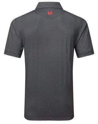 FootJoy Irongate Print Lisle polo homme, noir/blanc