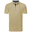 FootJoy Citrus Print Lisle polo homme, taxi/navy