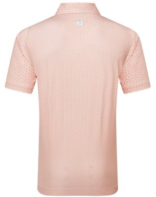 FootJoy CitrusPrint Lisle polo homme, orange/pistache