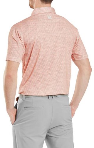 FootJoy CitrusPrint Lisle polo homme, orange/pistache