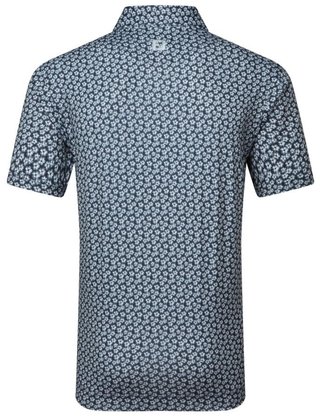 FootJoy Floral Sketch Print Lisle polo homme, blanc/marine