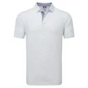 FootJoy Figure Print Lisle polo homme, blanc/flint