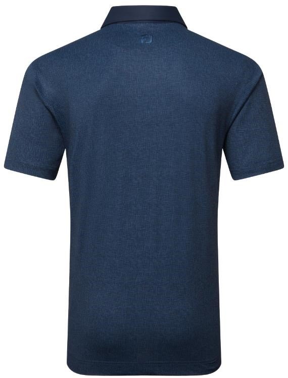FootJoy Etched Texture Print Lisle polo homme, marine