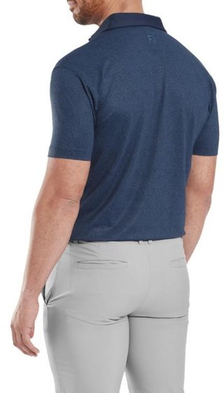 FootJoy Etched Texture Print Lisle polo homme, marine