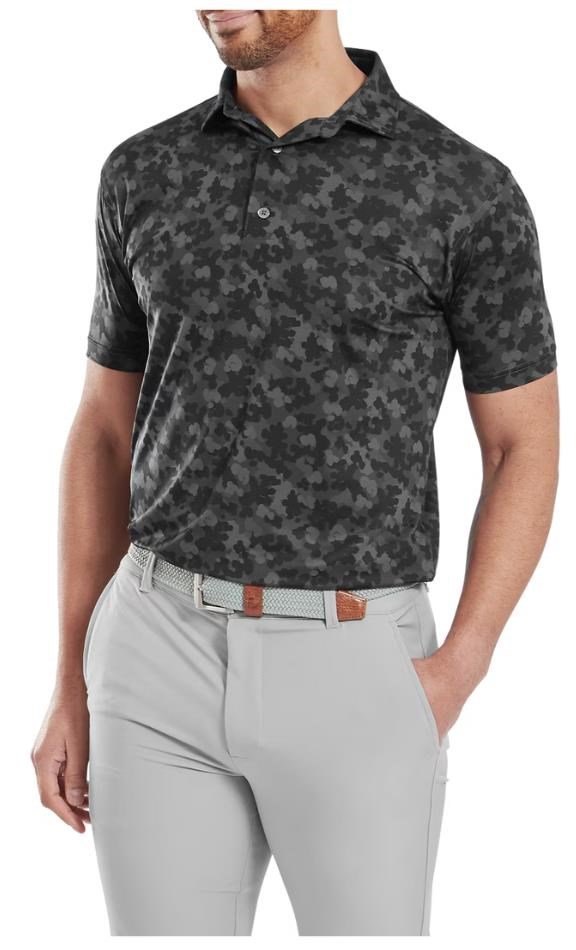 FootJoy Pop Camo Lisle polo homme, noir