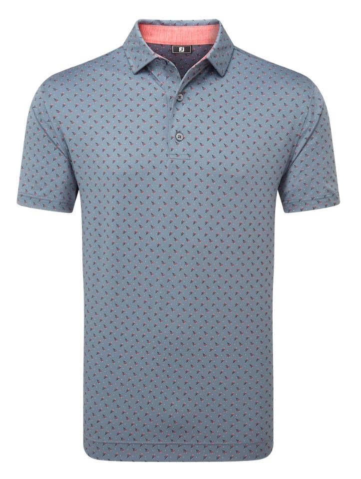 FootJoy Flower Bud Foulard Lisle polo homme, flint