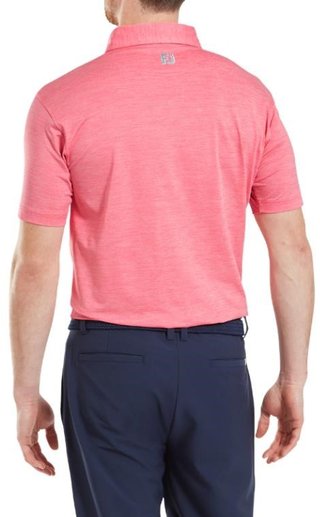 FootJoy Heather Lisle with Trim polo homme, pink lemonade heather