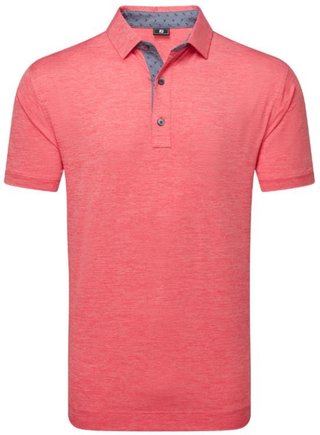FootJoy Heather Lisle with Trim polo homme, hibiscus heather